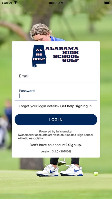 AHSAA Golf Screenshots