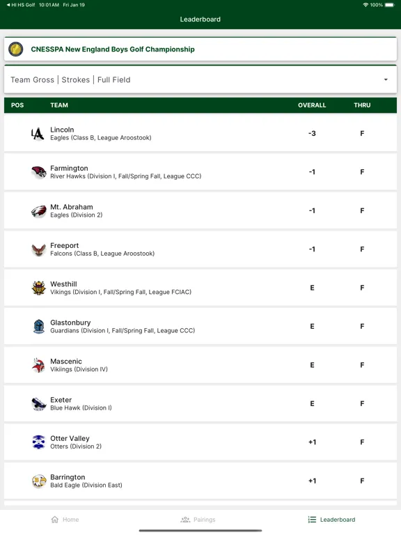 NH HS Golf iPad  Ekran Görüntüleri