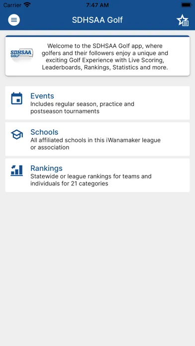 Capturas de tela do SD HS Golf