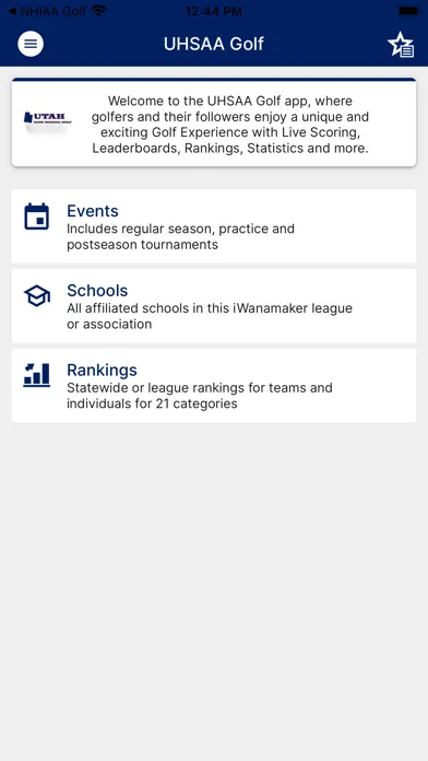 UT HS Golf Screenshots