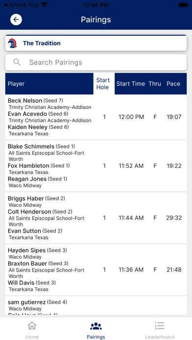 UT HS Golf Screenshots