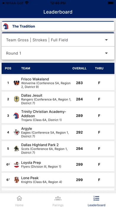 UT HS Golf Screenshots