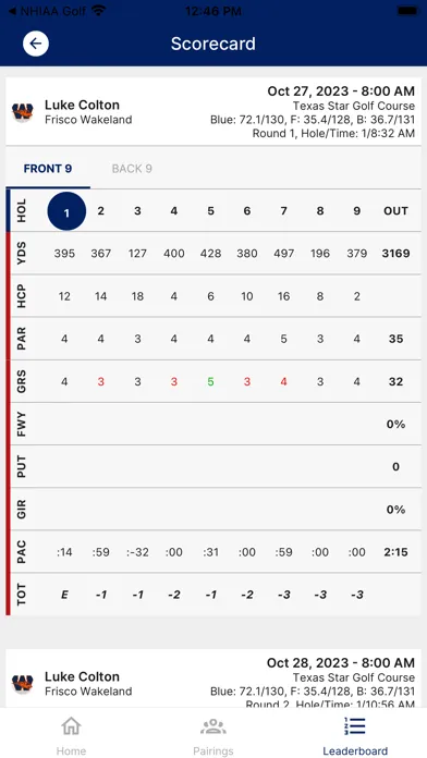 UT HS Golf Screenshots