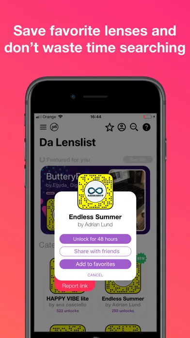 Da Lenslist - Filters & Lenses স্ক্রিনশট