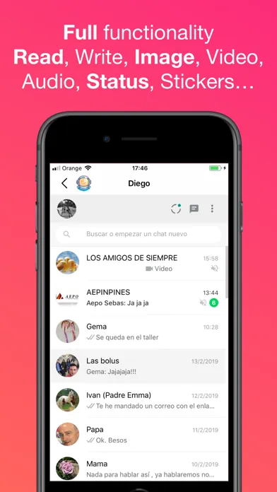 Capturas de pantalla de WAgain for WhatsApp