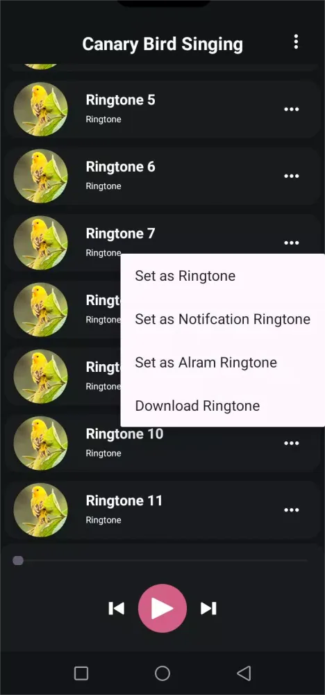 Canary bird singing Screenshots