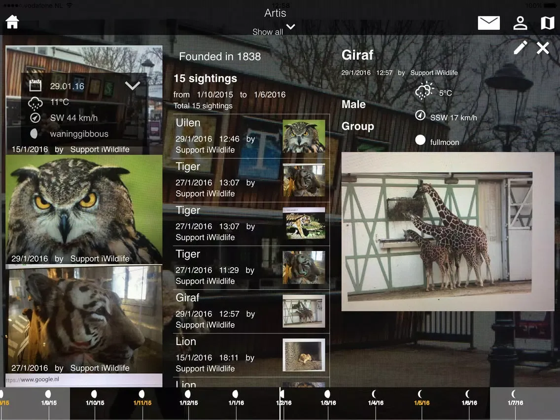 Tangkapan skrin iWildlife Pro iPad 