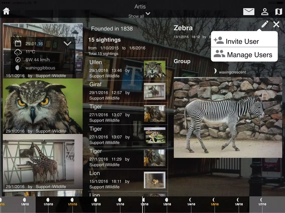 Tangkapan skrin iWildlife Pro iPad 