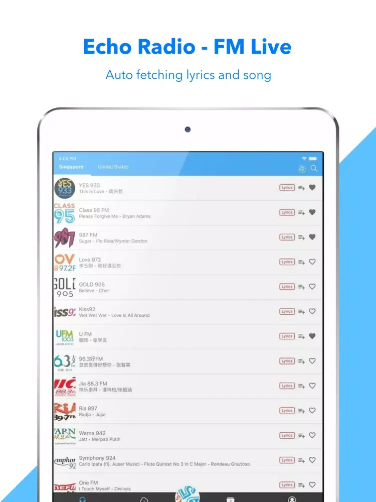 صور Echo RadioBox – Live Stations iPad 