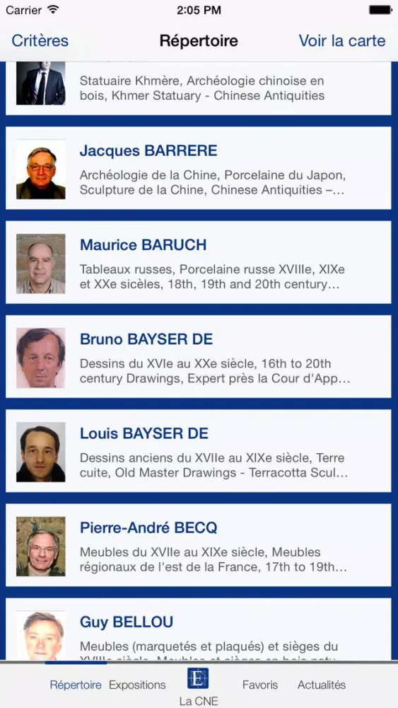CNE Experts, l’application pratique et culturelle de la Compagnie Nationale des Experts स्क्रीनशॉट