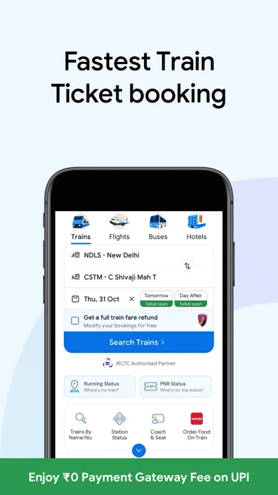 Скриншоты ixigo Trains: Ticket Booking