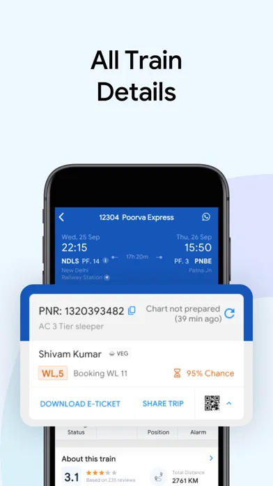 Скриншоты ixigo Trains: Ticket Booking