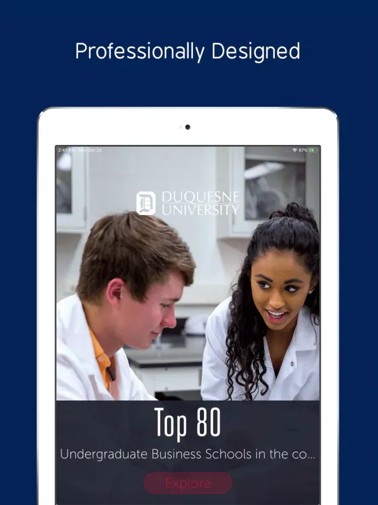 Screenshot di University of Duquesne iPad 