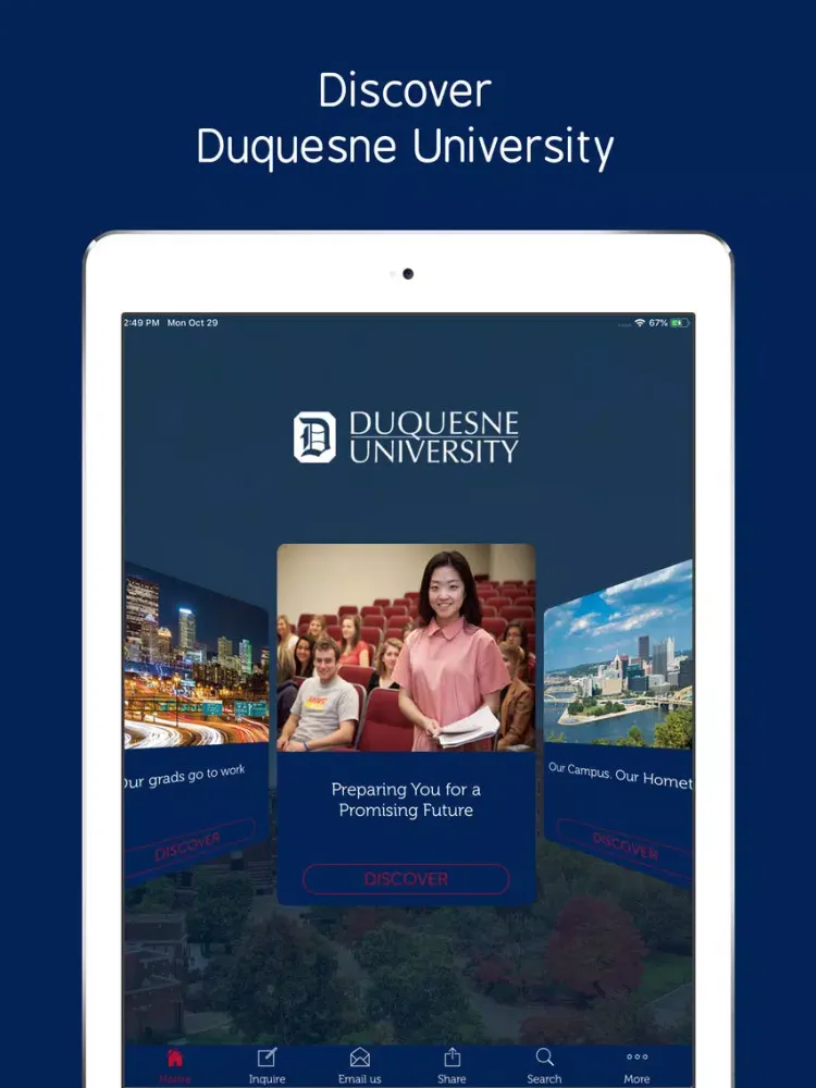 Screenshot di University of Duquesne iPad 