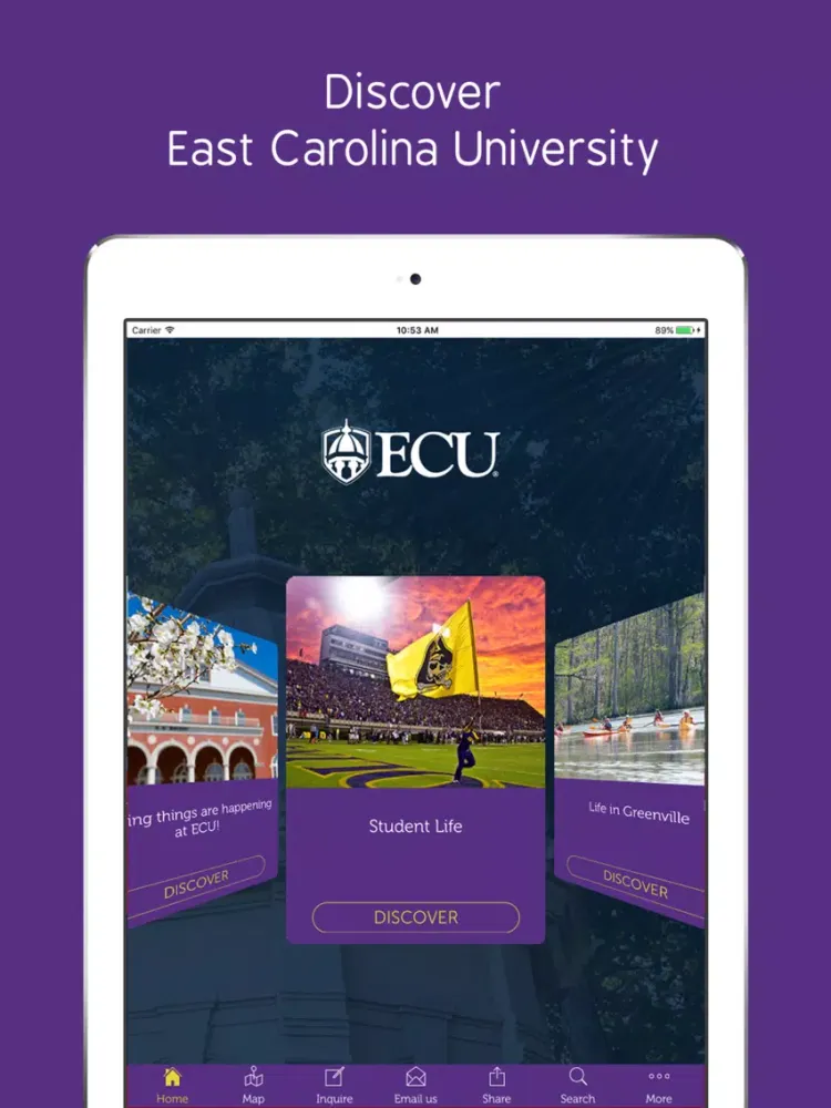 East Carolina University App iPad  سکرین شاٹس