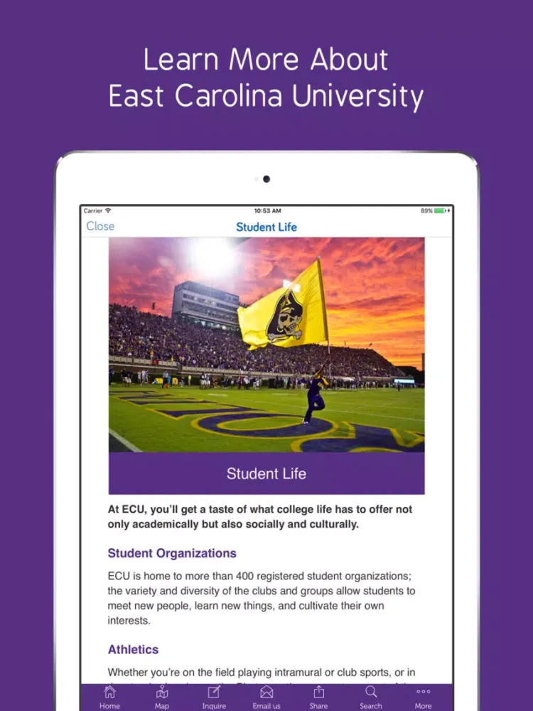 East Carolina University App iPad  سکرین شاٹس