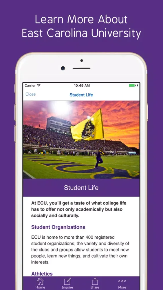 East Carolina University App سکرین شاٹس