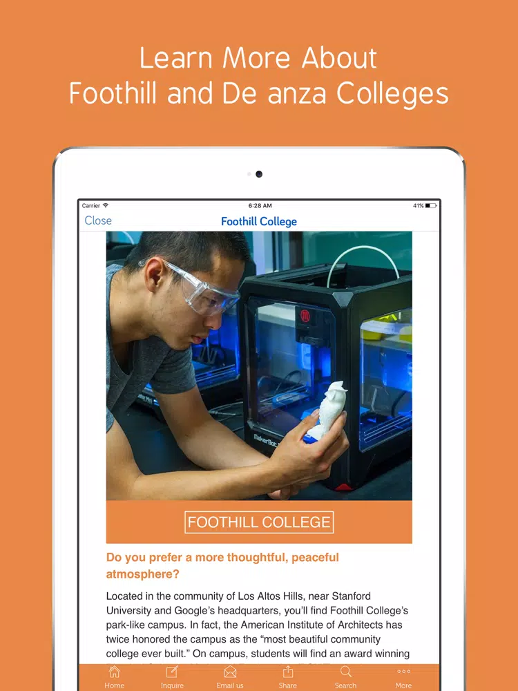 Foothill and DeAnza Colleges iPad  Screenshots
