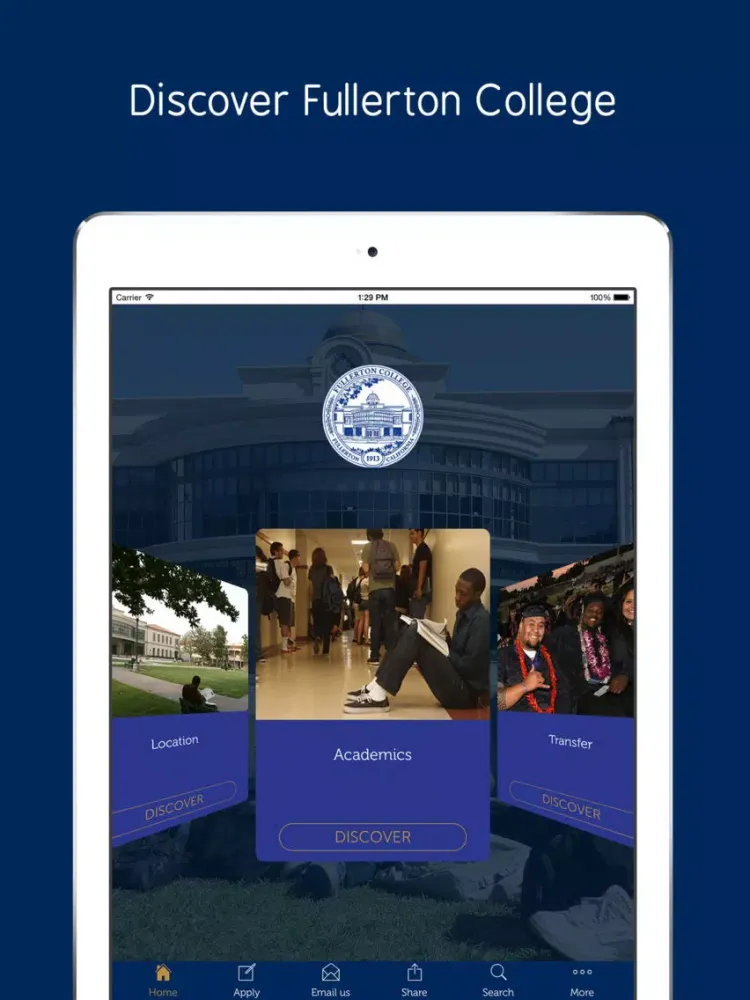 Fullerton College - Prospective International Students App iPad 应用截图