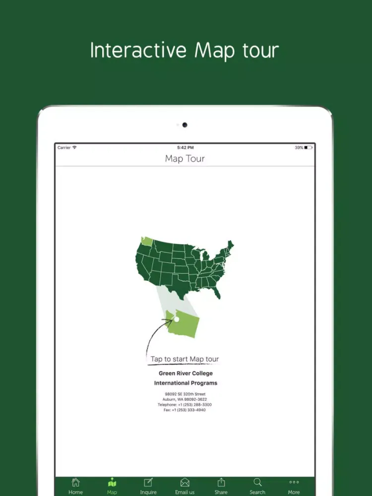 Capturas de tela do Green River College iPad 