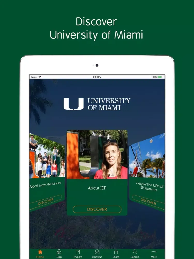 University of Miami IEP iPad  Screenshots