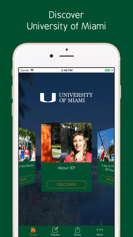 University of Miami IEP Screenshots