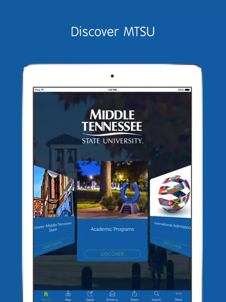Middle Tennessee State University - Prospective International Students App iPad  سکرین شاٹس