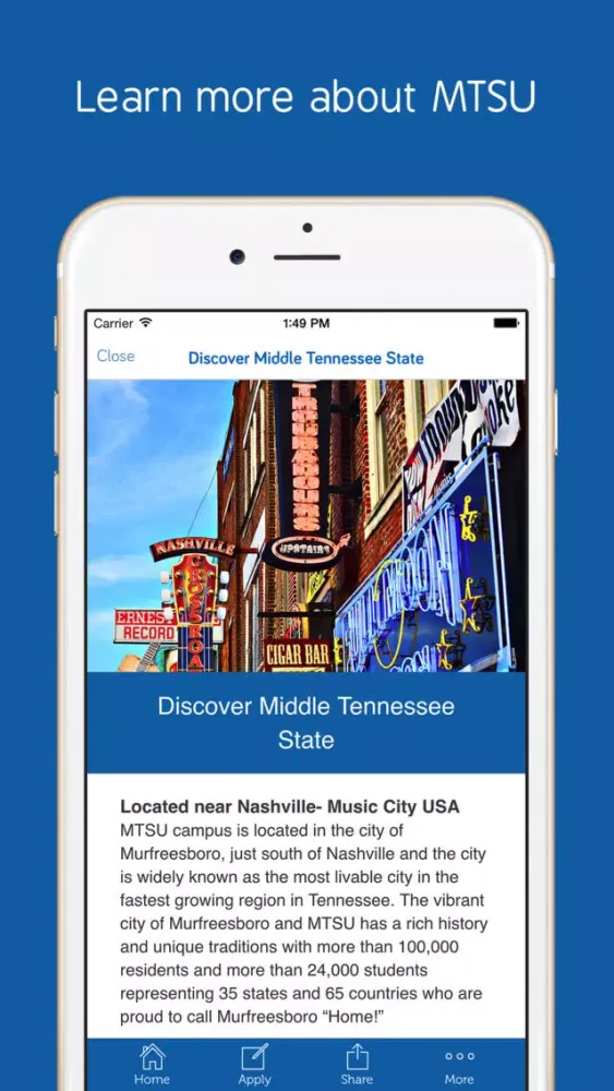 Middle Tennessee State University - Prospective International Students App سکرین شاٹس
