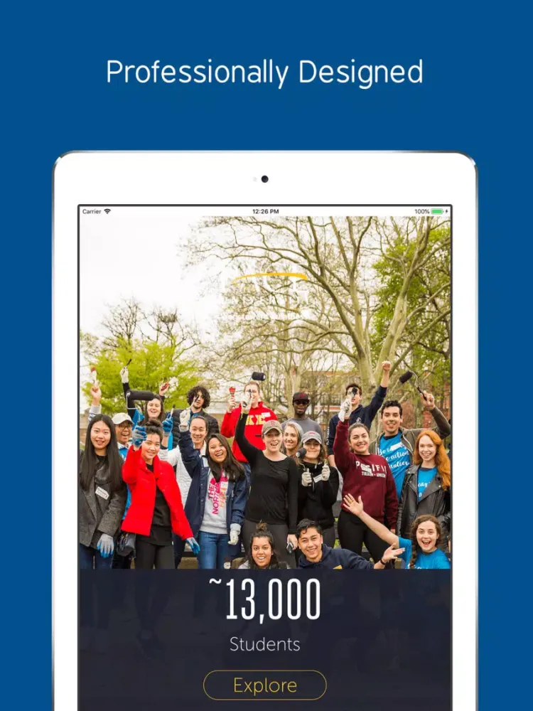 Tangkapan layar Pace University ELI iPad 