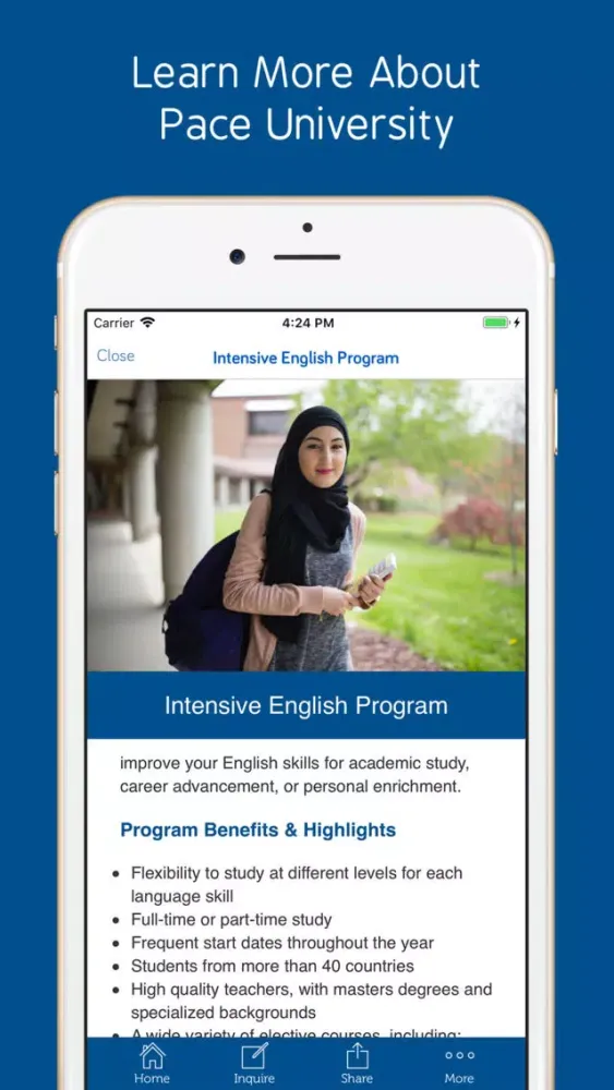 Tangkapan layar Pace University ELI
