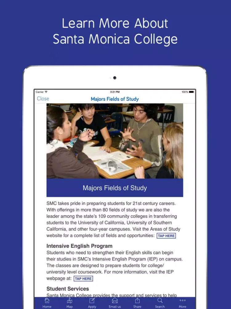 Zrzuty ekranu Santa Monica College - Prospective International Students App iPad 