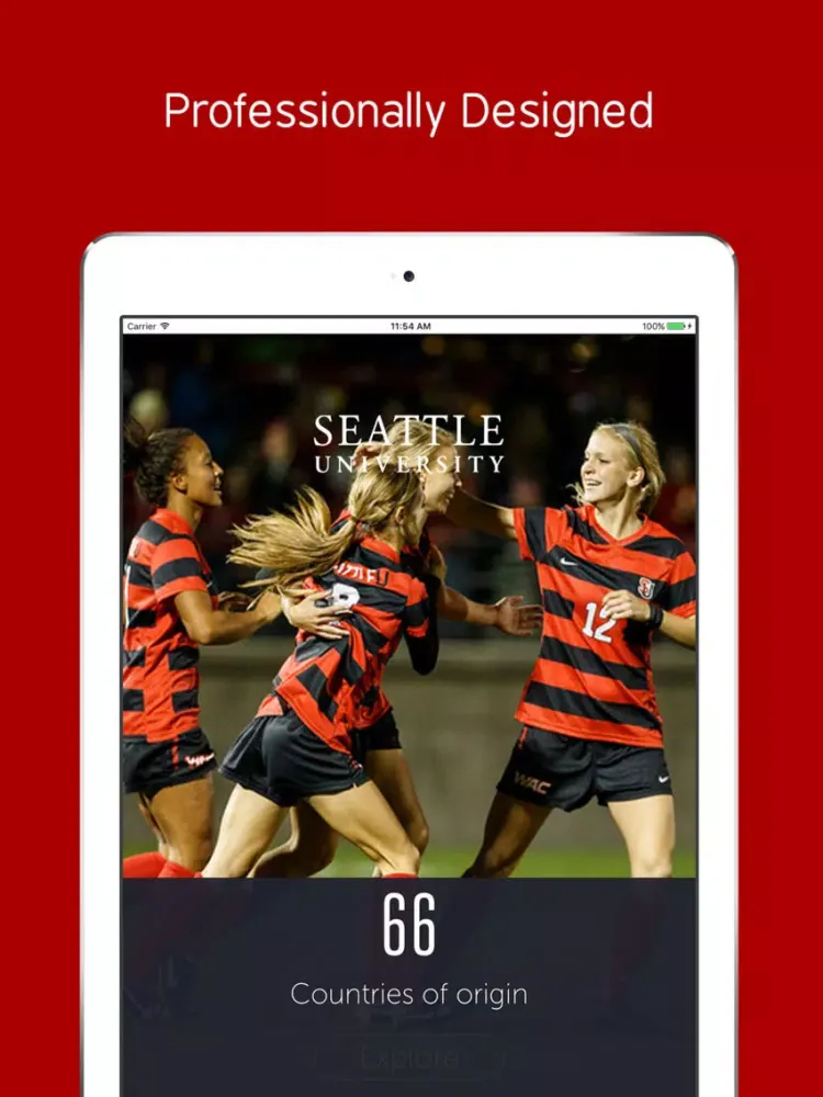 Tangkapan skrin Seattle University App iPad 