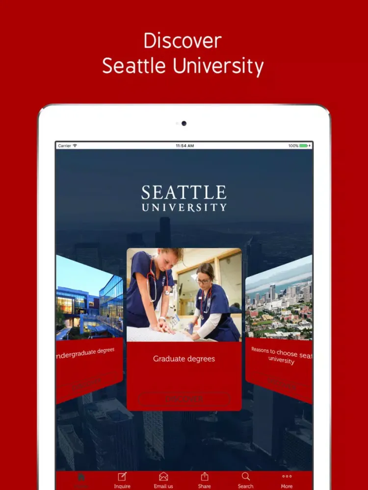 Tangkapan skrin Seattle University App iPad 