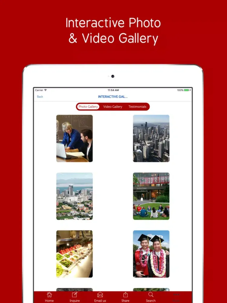 Tangkapan skrin Seattle University App iPad 