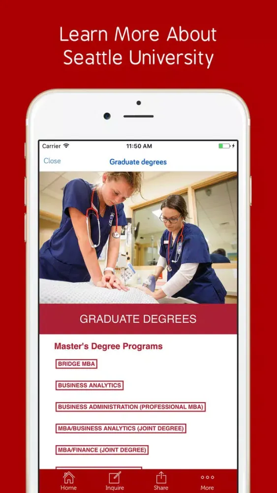 Tangkapan skrin Seattle University App