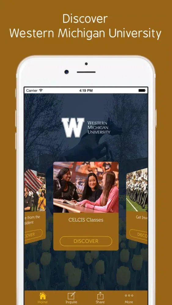 Скриншоты WMICH CELCIS Student App