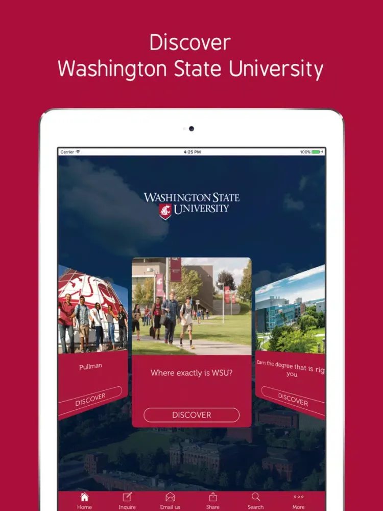 Washington State University (WSU) iPad Screenshots