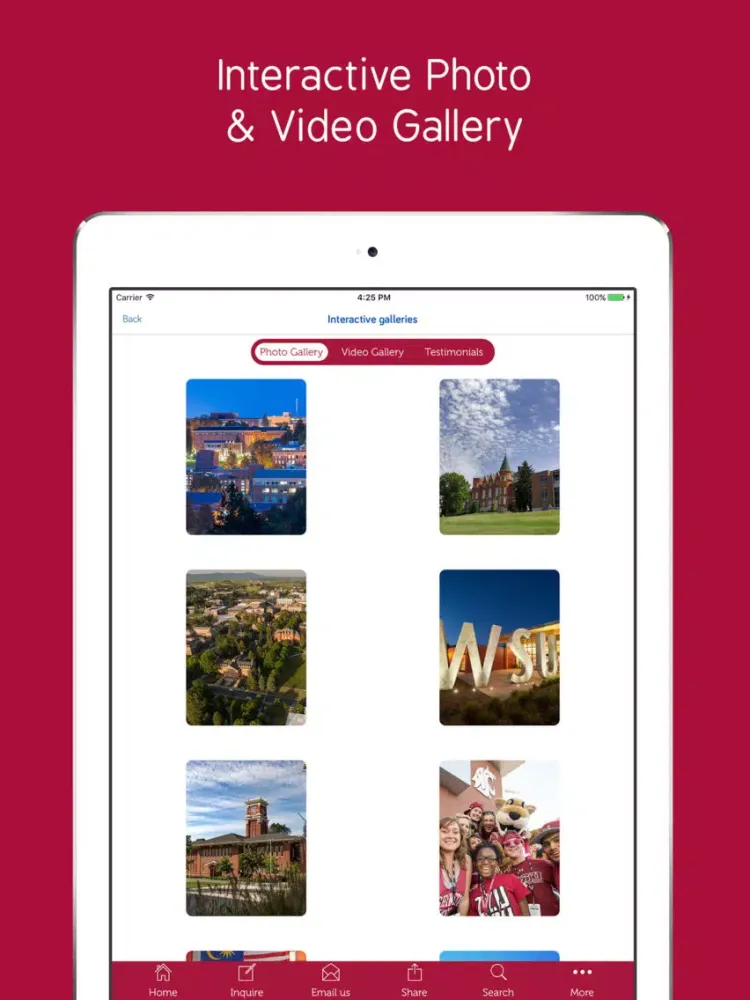 Washington State University (WSU) iPad Screenshots