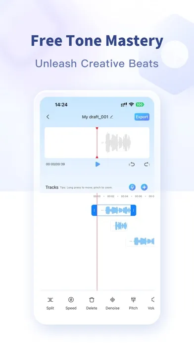 Capturas de tela do Audio Flux - WAV Rec & Editor