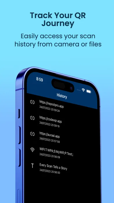 Ảnh chụp màn hình của Codex - QR Reader & Generator