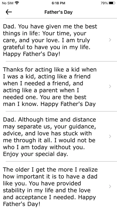 Father's Day Wishes & Quotes Screenshots