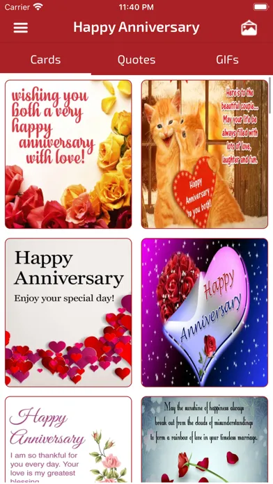 Скриншоты Anniversary Wishes & Cards