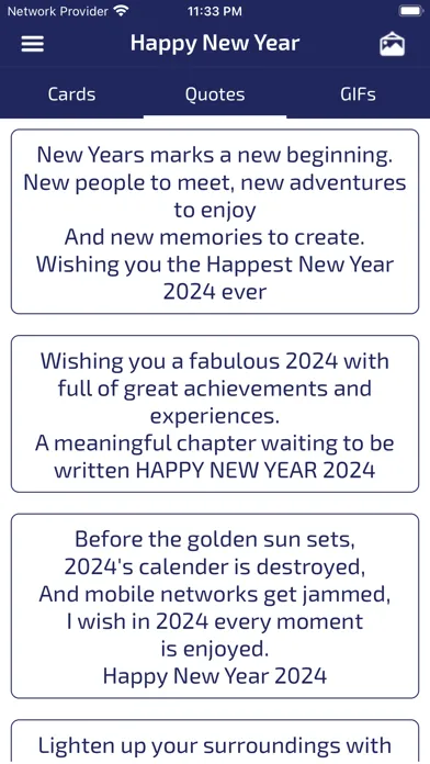 Ảnh chụp màn hình của New Year Wishes & Cards