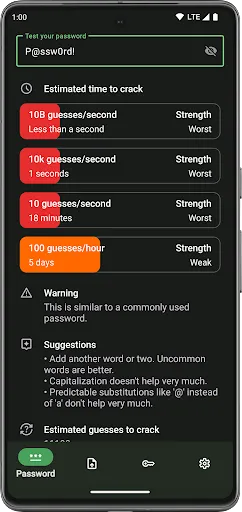 Capturas de pantalla de IYPS- Is Your Password Secure?