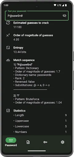 Capturas de pantalla de IYPS- Is Your Password Secure?