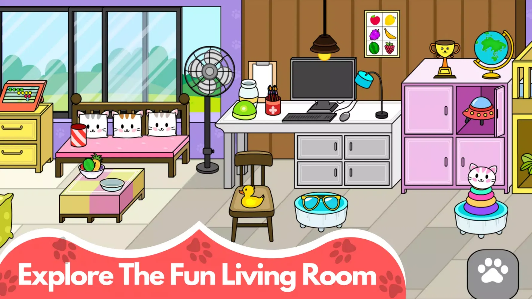 Capturas de tela do My Cat Town - Cute Kitty Games