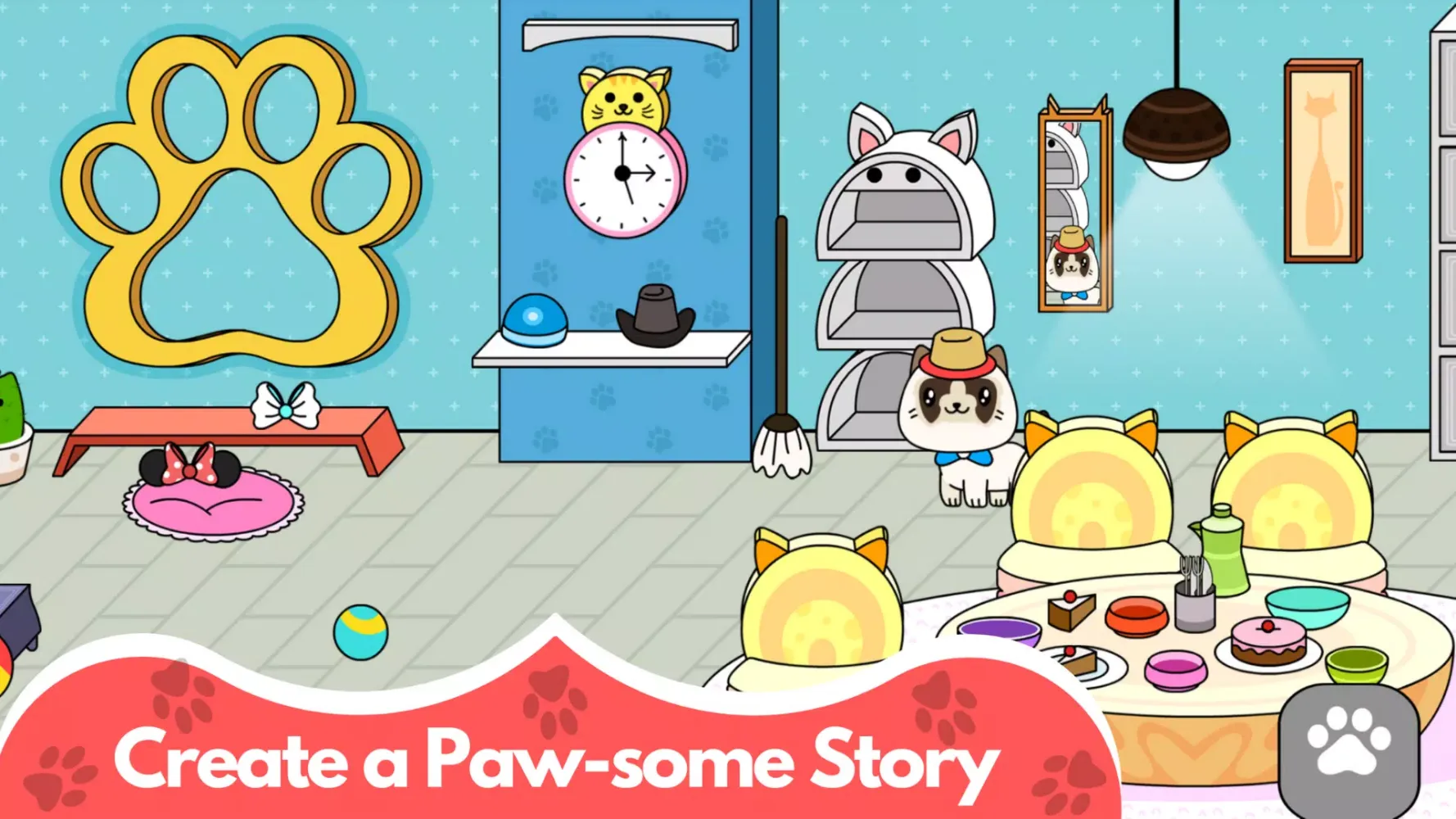 Capturas de tela do My Cat Town - Cute Kitty Games