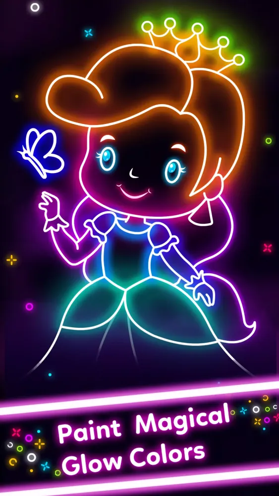 Kids Doodle Glow Coloring Game Screenshots