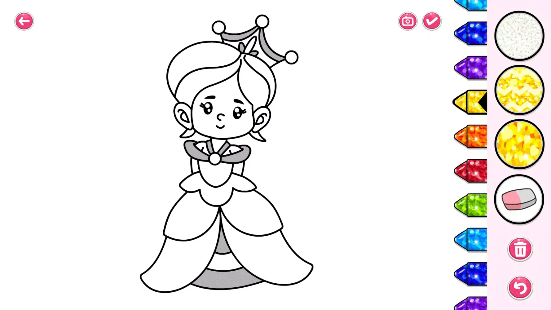 Tangkapan skrin Princess Coloring Book Games