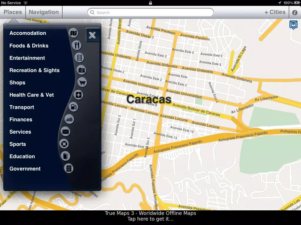 Caracas Offline Map iPad 應用截圖